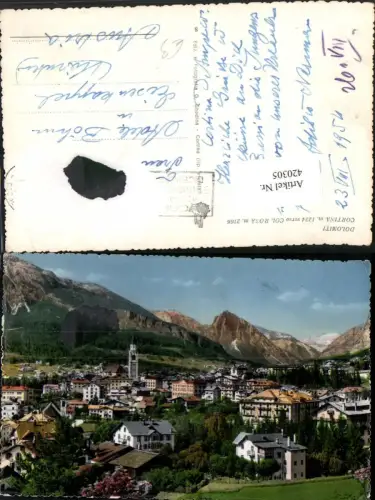 420305,Veneto Belluno Cortina verso Col Rosa Totale Bergkulisse