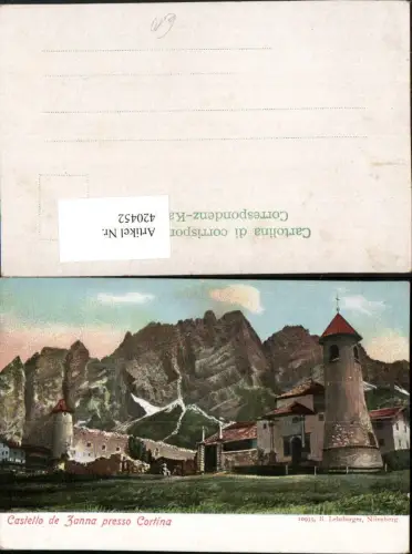 420452,Veneto Belluno Castello de Zanna presso Cortina Bergkulisse