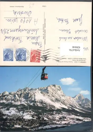 420446,Veneto Belluno Cortina Funivia Freccia nel Cielo Totale Seilbahn Bergkulisse Winterbild