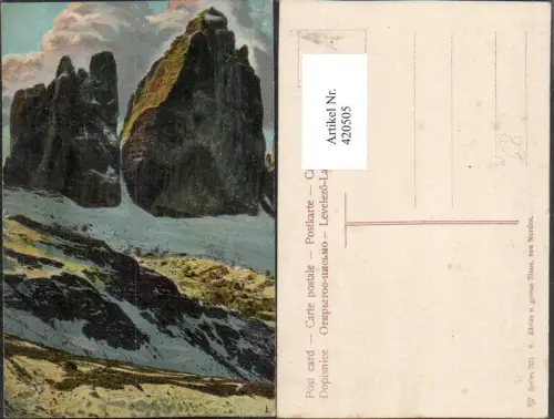 420505,Veneto Belluno Kleine u. Große Zinne b. Cortina Bergkulisse