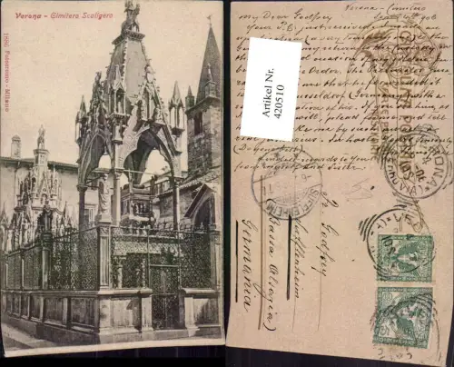 420510,Veneto Verona Cimitero Scaligero Schrein Grabmal