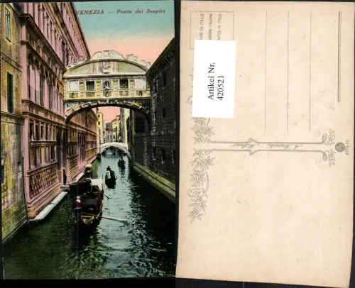 420521,Veneto Venezia Venedig Ponte di Sospiri Seufzerbrücke Kanal Gondeln