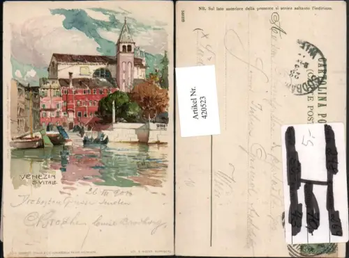 420523,Künstler Litho Veneto Venezia Venedig S. Vitale Kirche