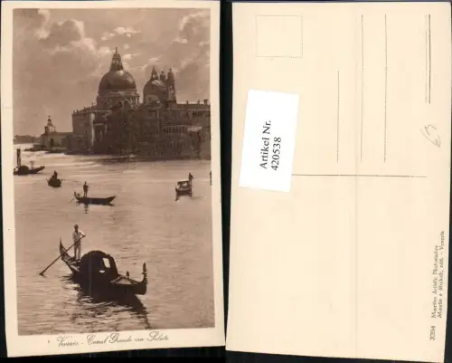 420538,Veneto Venezia Venedig Canal Grande con Salute Kanal Gondeln Kirche