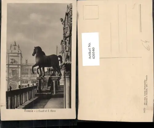 420540,Veneto Venezia Venedig Cavalli di S. Marco Pferde Statuen
