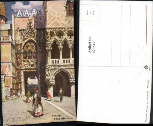 420549,Künstler AK Veneto Venezia Venedig Porta della Carta Tor