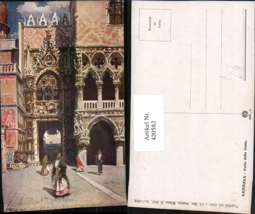 420582,Künstler AK Veneto Venezia Venedig Porta della Carta Tor