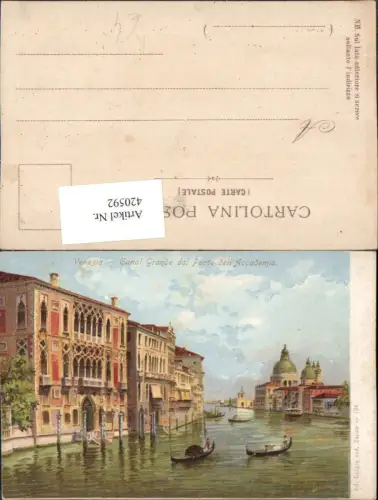 420592,Künstler AK Girotto Veneto Venezia Venedig Canal Grande Kanal Gondeln