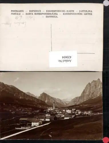 420604,Foto AK Veneto Belluno Cortina d'Ampezzo Totale Bergkulisse