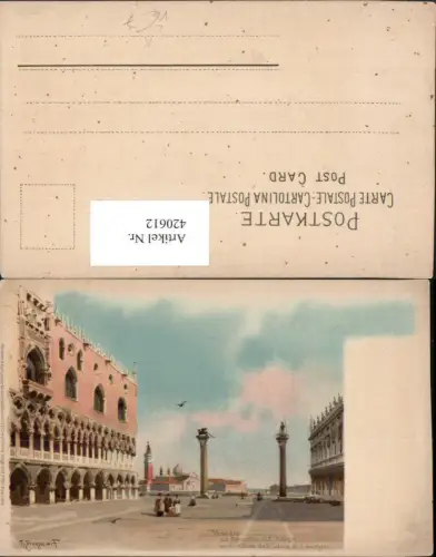 420612,Künstler Litho A. Prospocimi Veneto Venezia Venedig Piazza S. Marco pub Meissner e Buch