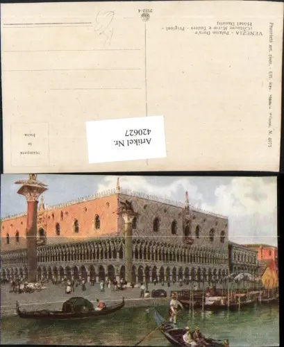 420627,Künstler AK Veneto Venezia Venedig Palazzo Ducale Dogenpalast Gondeln