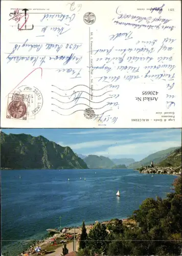 420695,Veneto Verona Lago di Garda Malcesine Panorama See Bergkulisse