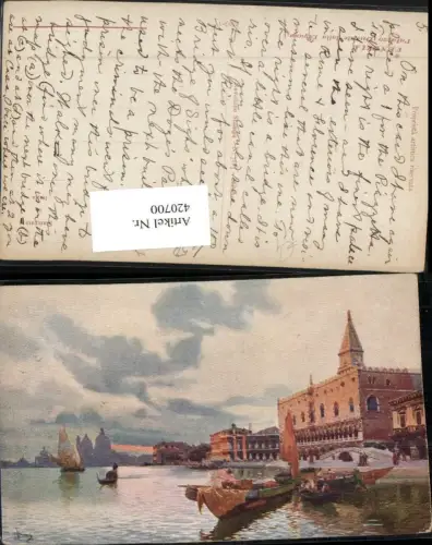 420700,Künstler AK Veneto Venezia Venedig Palazzo Ducale Dogenpalast