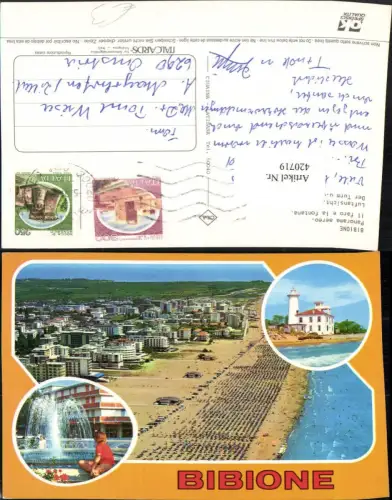 420719,Veneto Venezia Bibione Panorama aereo Totale Leuchtturm Mehrbildkarte