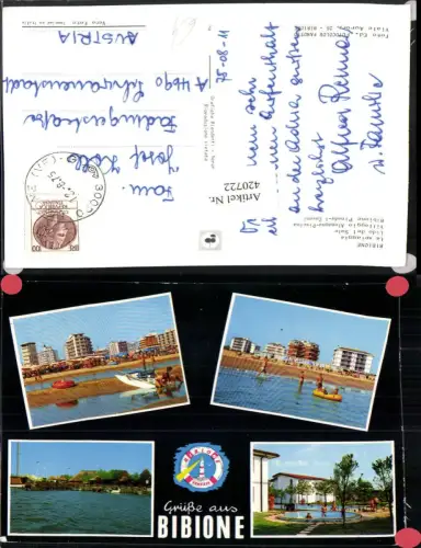 420722,Veneto Venezia Bibione La spiaggia Strand Strandleben Pool Mehrbildkarte