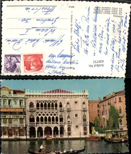420732,Veneto Venezia Venedig Ca d'Oro Palazzo Contarini Palast Gondel