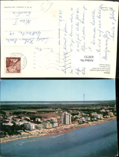 420733,Veneto Venezia Jesolo Veduta aerea della spiaggia Teilansicht Strand
