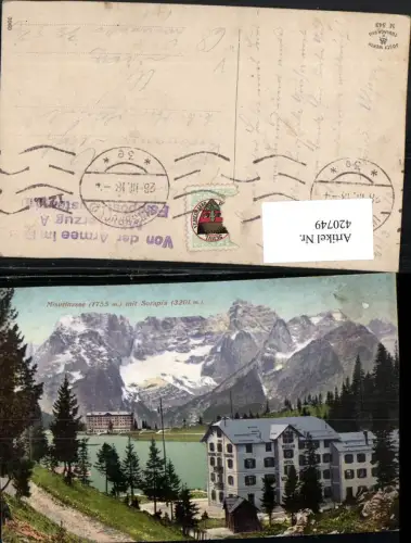 420749,Veneto Belluno Misurinasee See b. Cortina m. Sorapis Bergkulisse pub Josef Werth 543
