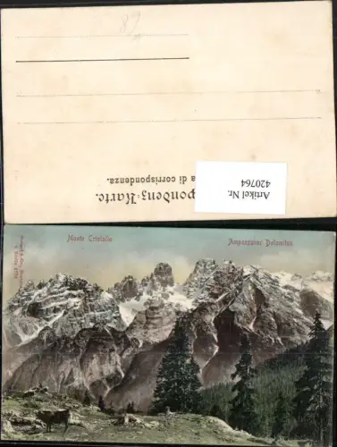 420764,Veneto Belluno Monte Cristallo b. Cortina Bergkulisse pub Stengel e Co 2776