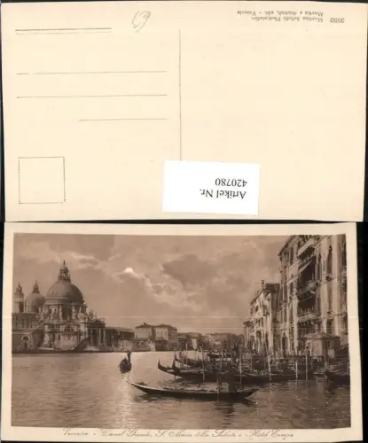 420780,Veneto Venezia Venedig Canal Grande S. Maria della Salute Gondeln Kirche