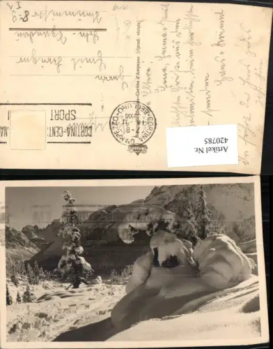 420785,Veneto Belluno Cortina d'Ampezzo Winterlandschaft Bergkulisse