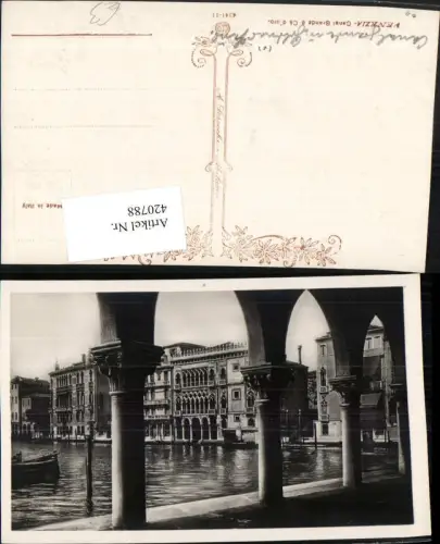 420788,Veneto Venezia Venedig Canal Grande e Ca d'Oro Palast Arkaden