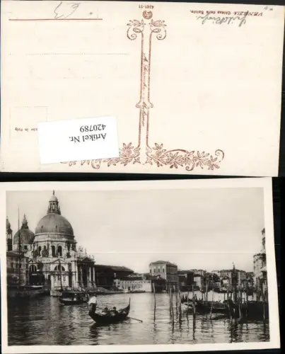 420789,Veneto Venezia Venedig Chiesa della Salute Kanal Kirche Gondeln