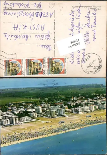 420808,Veneto Venezia Bibione Veduta aerea Teilansicht m. Strand