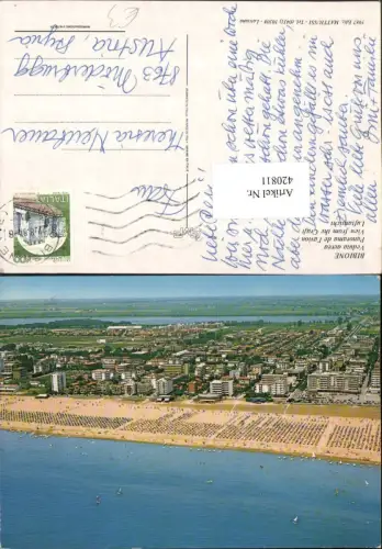 420811,Veneto Venezia Bibione Veduta aerea Totale m. Strand
