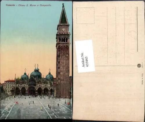 435443,Veneto Venezia Venedig Chiesa S. Marco e Campanile Markusdom Turm