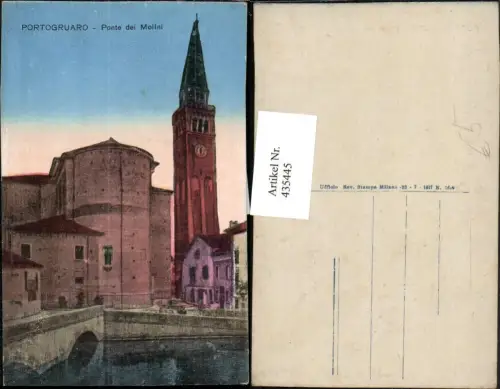 435445,Veneto Venezia Portogruaro Ponte di Mollni Brücke Turm