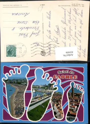 435456,Veneto Venezia Caorle Strand Teilansicht Passepartout Füße Mehrbildkarte