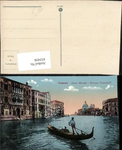 435458,Veneto Venezia Venedig Canal Grande Palazzo Franchetti Kanal Gondel