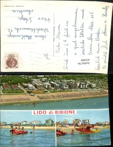 435486,Veneto Venezia Lido di Bibione Totale Strand Strandleben Mehrbildkarte