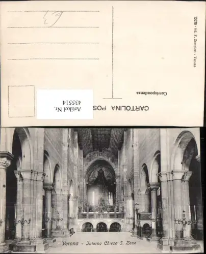 435514,Veneto Verona Interno Chiesa S. Zeno Kirche Innenansicht