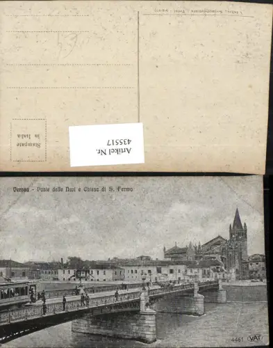 435517,Veneto Verona Ponte delle Navi e Chiesa di S. Fermo Brücke