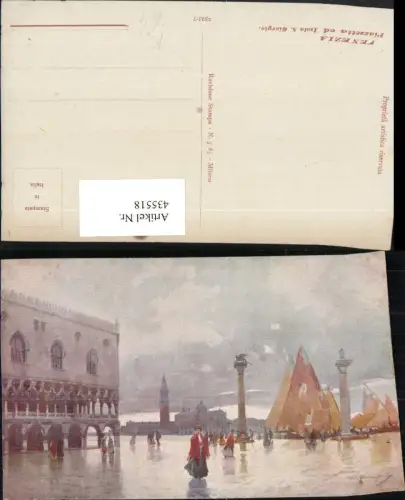 435518,Künstler AK Veneto Venezia Venedig Piazzetta ed Isola S. Giorgio Platz