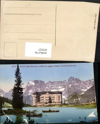 435527,Veneto Belluno Grand Hotel Misurina geg. Antelao Bergkulisse