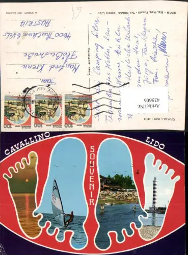 435606,Veneto Venezia Cavallino Lido Strand Leuchtturm Passepartout Füße