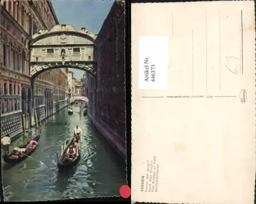 446373,Veneto Venezia Venedig Ponte di Sospiri Seufzerbrücke Kanal Gondeln