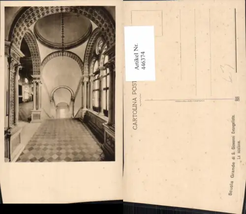 446374,Veneto Venezia Venedig Scuola Grande di S. Giovanni Evangelista Lo scalone