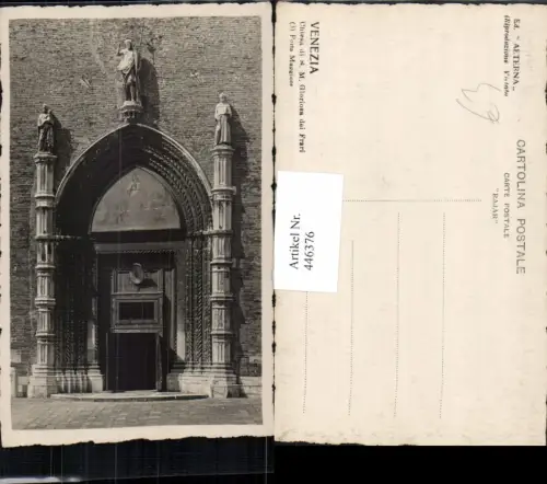 446376,Veneto Venezia Venedig Chiesa di S. M. Gloriosa di Frari Kirche Portal