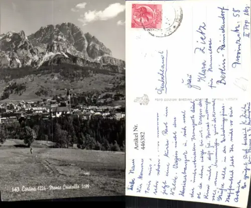 446382,Veneto Belluno Cortina d'Ampezzo Totale Monte Cristallo Bergkulisse