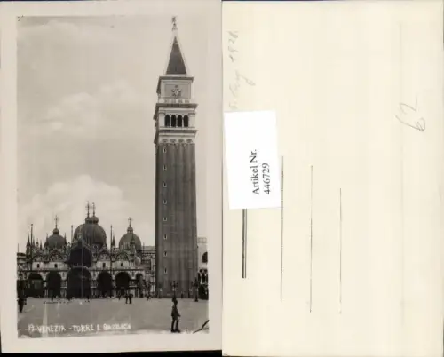 446729,Veneto Venezia Venedig Torre e Basilica Markusdom Turm