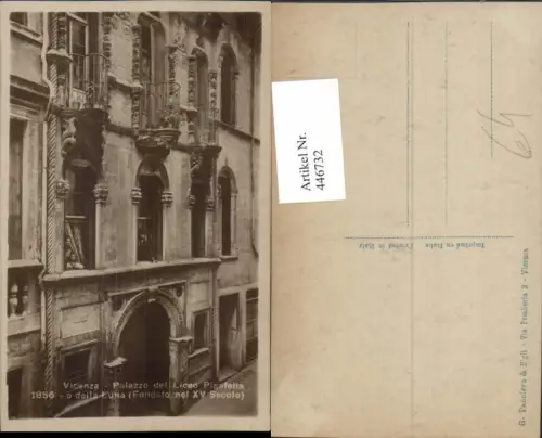 446732,Veneto Vicenza Palazzo del Liceo Pigafetta o della Luna Palast Portal