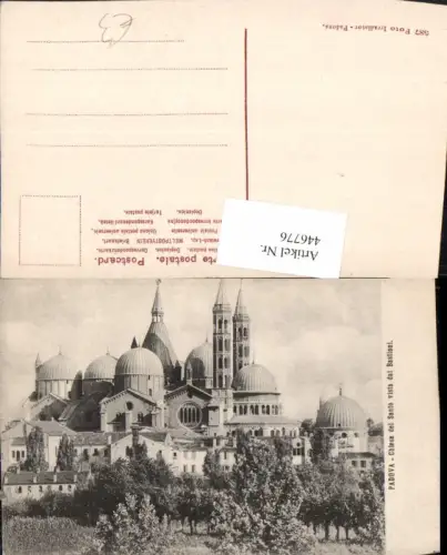 446776,Veneto Padova Padua Chiesa del Santo vista dai Bastioni Kirche