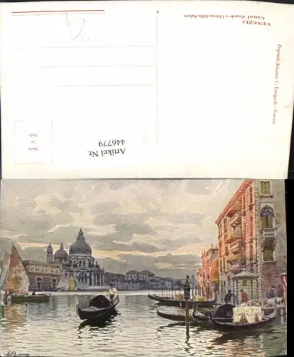 446779,Künstler AK C. Varagnolo Veneto Venezia Venedig Canal Grande e Chiesa Salute