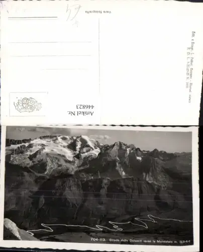 446823,Veneto Belluno Strada delle Dolomiti verso la Marmolata Bergkulisse