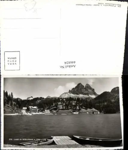 446824,Veneto Belluno Lago di Misurina Tre Cime See Bergkulisse