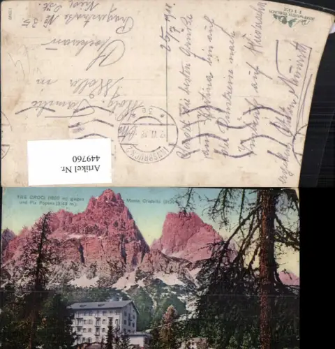 449760,Veneto Belluno Tre Croci geg. Monte Cristallo Piz Popena Bergkulisse